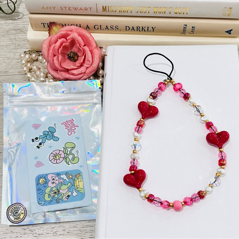 STRING TING KAWAII WRISTLET Red Sailormoon Theme PHONE STRAP